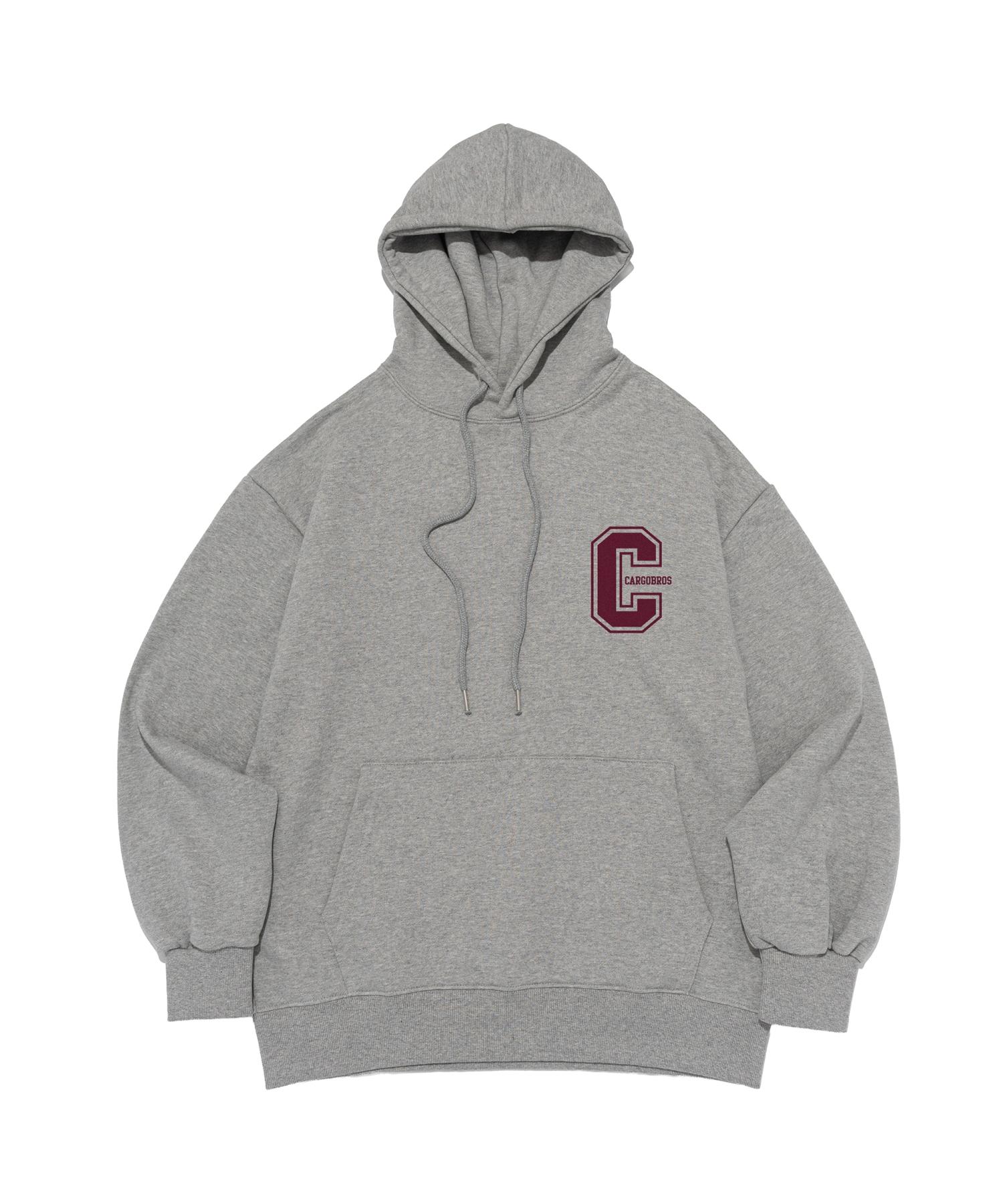 Cargo Bros For Woman C Logo Hoodie (Gray) Xl (Fleece-Lined)