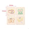 Cartoon Pattern Lacing Toy Set for Children with Hand Eye Coordination Focus