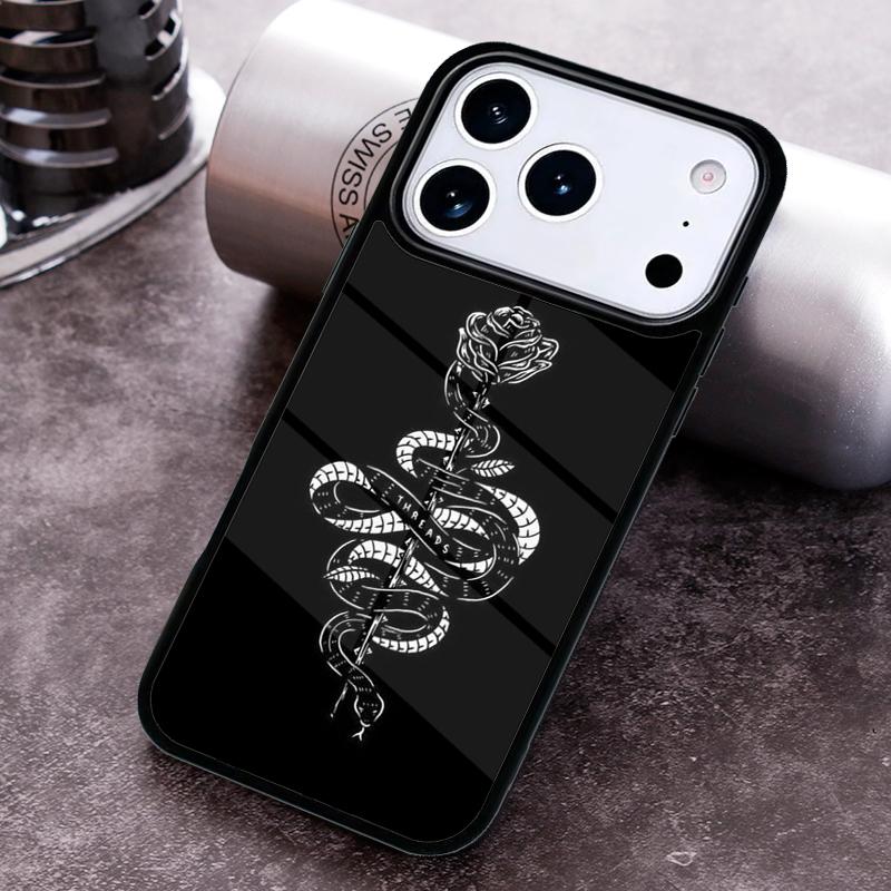 Snake Flower Phone Case For iPhone 17,16e,15,14,13,12,11,Mini,Pro,MAX Soft Silicone Cover