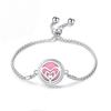 Edelstahl Lebensbaum Aromatherapie Armband - Verstellbar, Öffnungsbares Magnetdesign für ätherische Öle