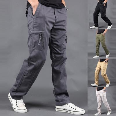 Summer Men's New Style Outdoor Multi-Pocket Overalls Straight Sports Pants