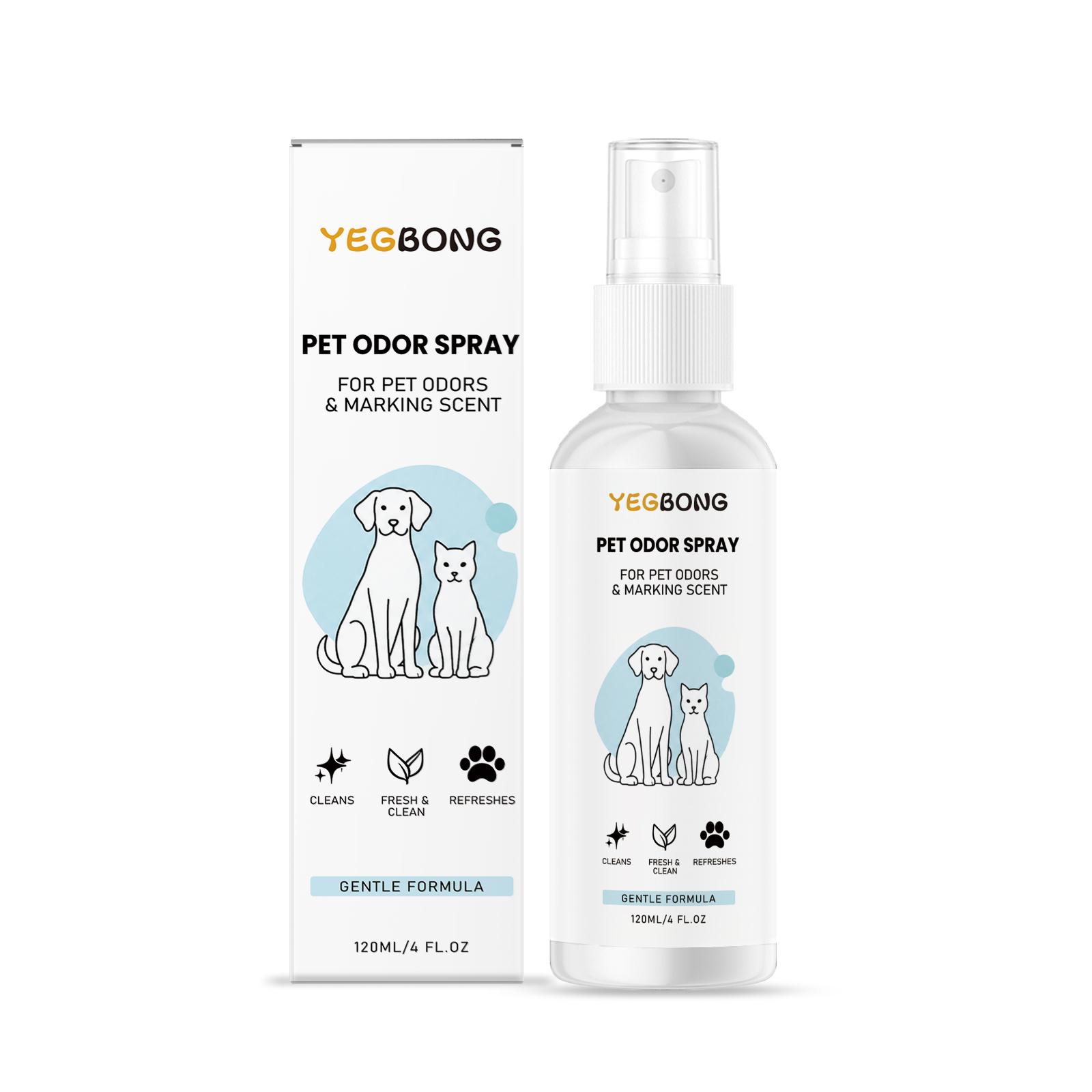Gentle Pet Odor Eliminator Spray Convenient Air Cleaning Fresh Scent 120ml