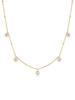 [Worn by Han Ga-in] Gold Molten Bezel Setting Droplet Station 925 Silver Necklace N074-07G.