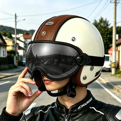 Bubble Glasses Sunscreen UV Mask Motorcycle Goggles Retro Cruise Car 3/4 Helmet Riding Goggles