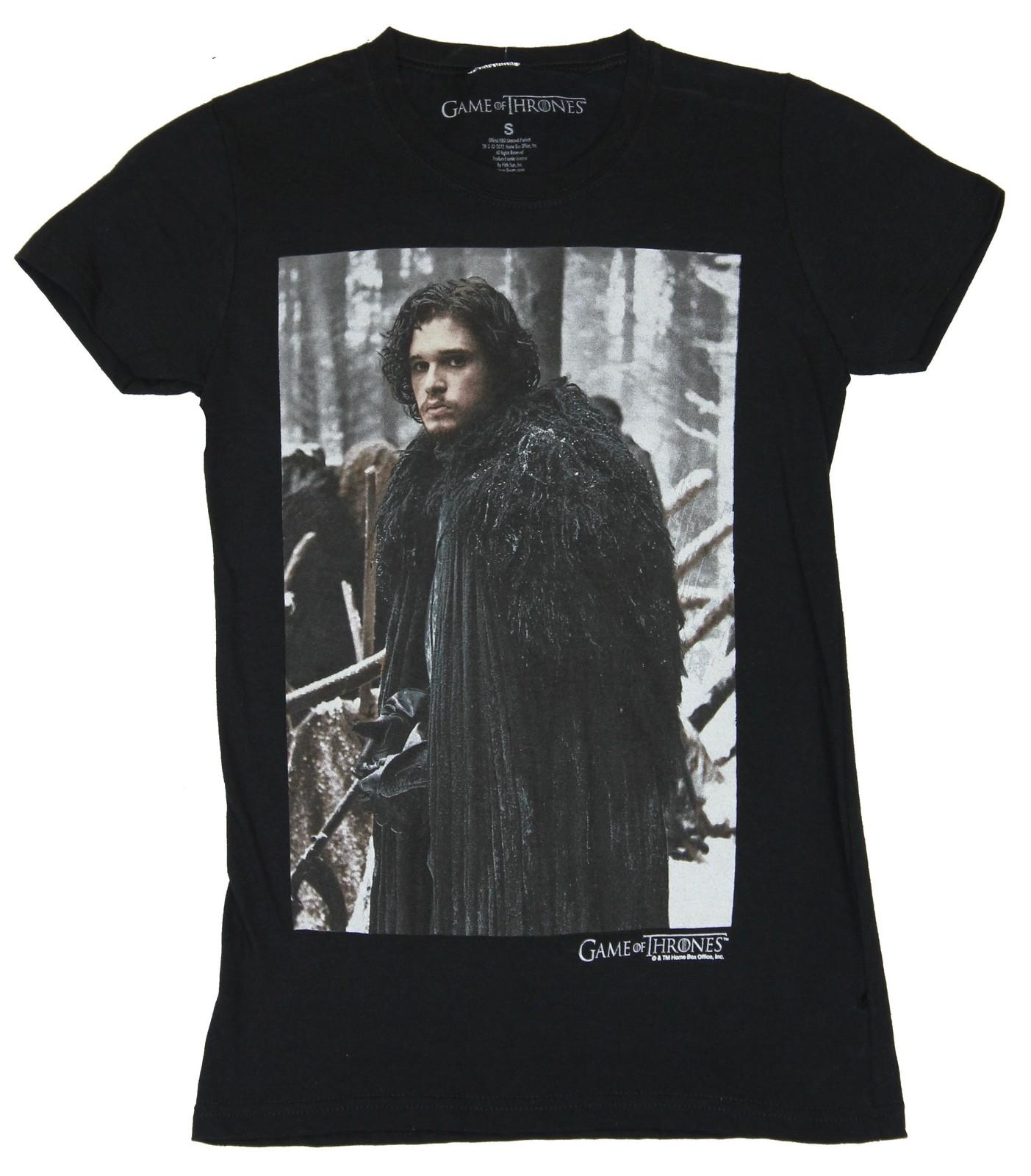 Game of Thrones Girls Juniors T-Shirt - Jon Snow in the Snow Portrait XXL