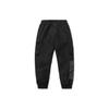 Li Ning Wade Series Solid Color Letter Logo Print Elastic Cuff Casual Long Pants Autumn Men Bottoms Black AKXR083-1