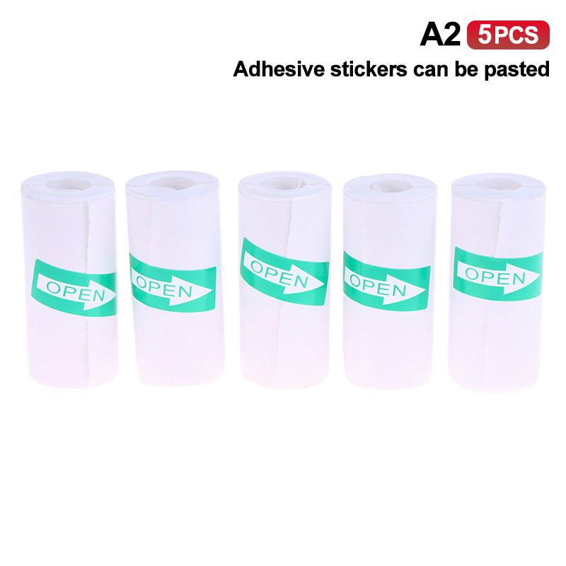 Mini Pocket Printer Self-Adhesive Paper Portable Thermal Printer Label Sticker For Printer Suitable For Home Office Study Work