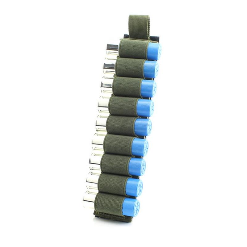 Tactical 6/9 Round Ammunition Bag 12/20GA Shotgun Portable Velcro Attachment Bag Circular Rifle Bullet Holder.