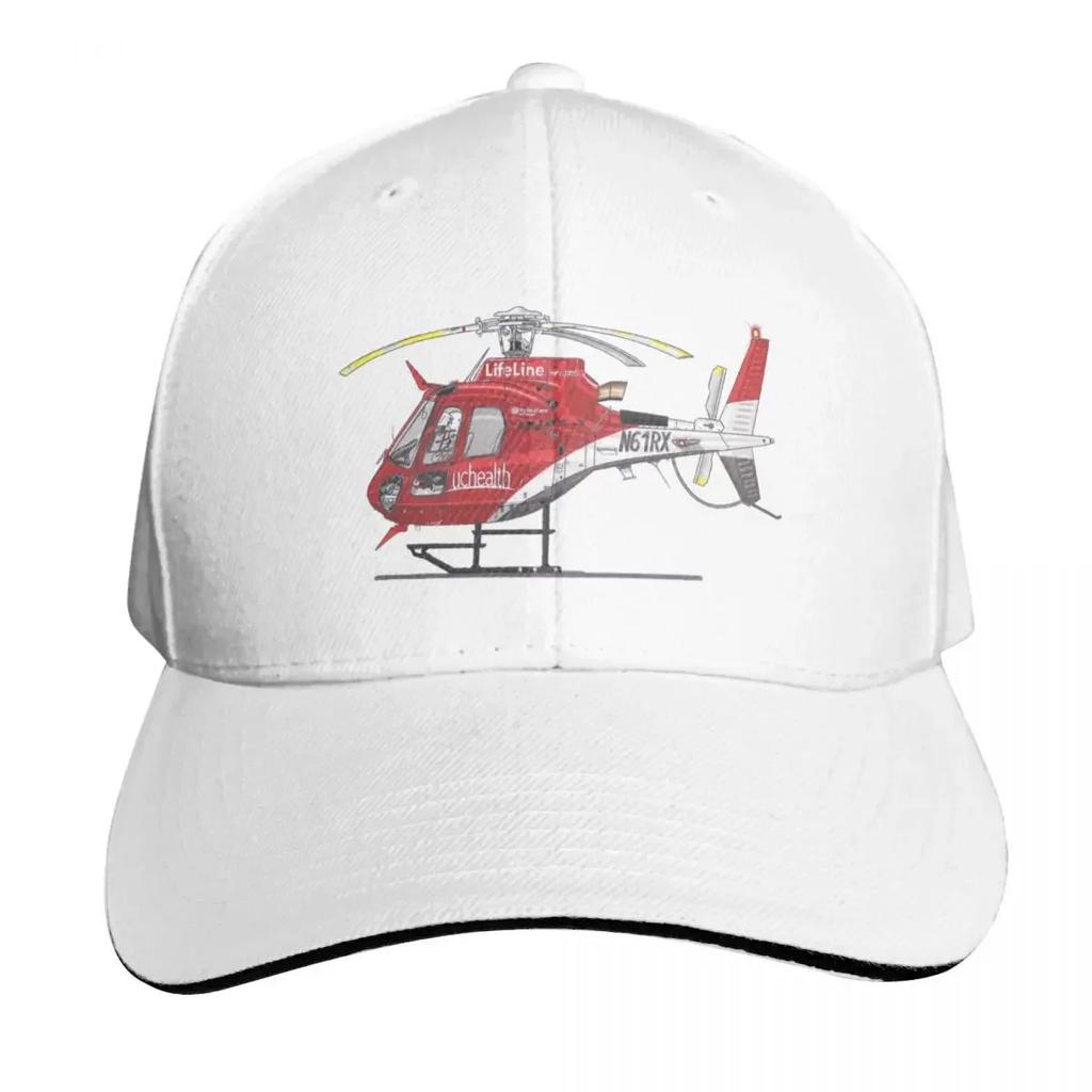 Airbus H125 Eurocopter AS350 B3 UCHealth LifeLine N61RX Baseballkappe Luxus Herrenhut Neuer Hut Wild Ball Hat Herren Damen