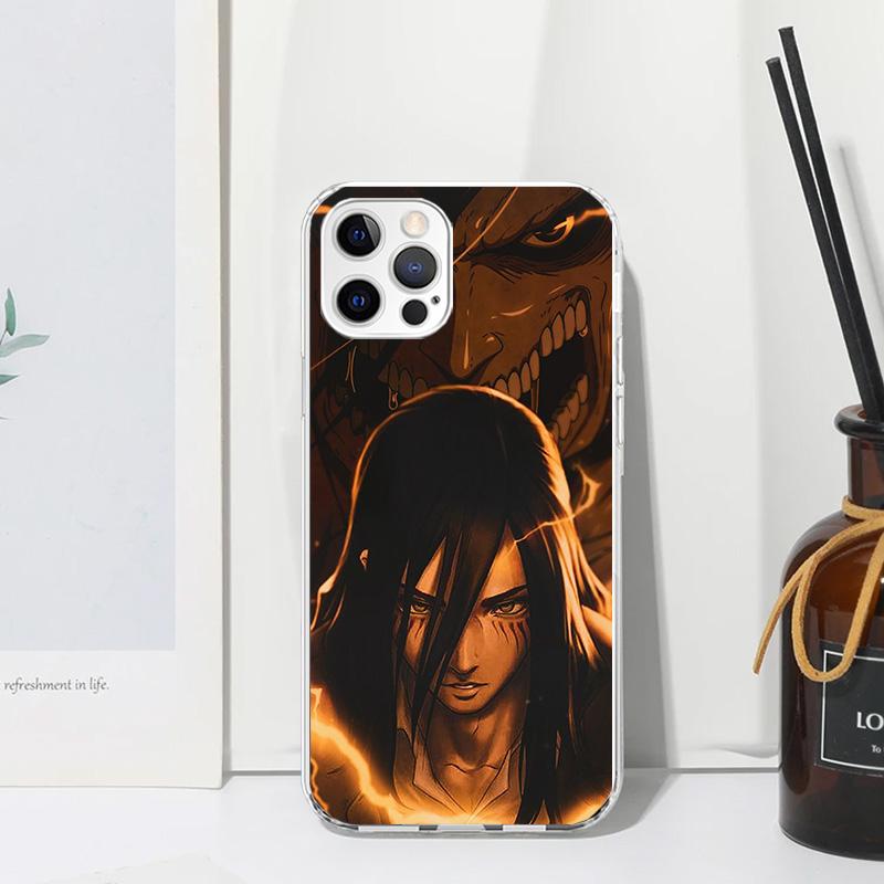 Attack-Titan Eren Phone Case For Iphone 17 Air 16 15 Plus 16E 14 Pro Max 13 Mini 12 11 7 8 SE Fundas Soft Back Cover 17 Air 16 1