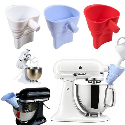 Folding Kitchen Funnel for KitchenAid Mixer Silicone Wet And Dry Ingredient Funnel Dishwasher Safe Attachment Leak-Proof Spill-Proof Cooking Accessory