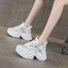 Shoe Platform Sneakers With Breathable Leather For Women Summer Casual Comfort