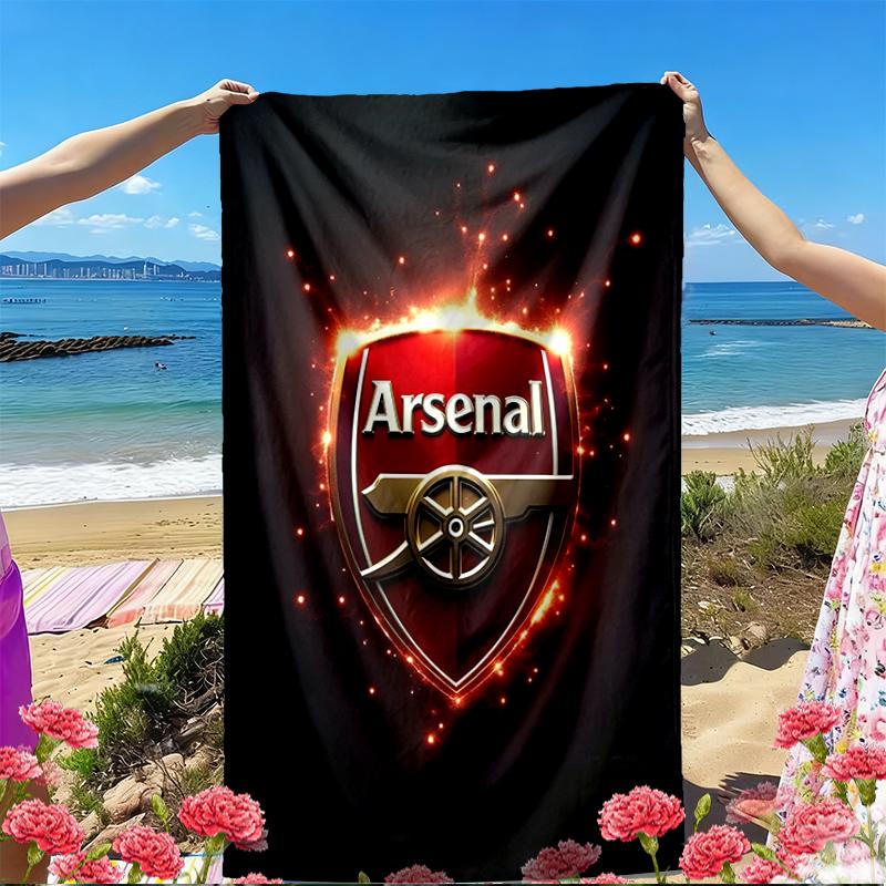 Football Team F.C Print Beach Towel, Versatile Lightweight Absorbent Beach Towel for Pool Surf Yoga Bathroom, Perfect Birthday Holiday Gift