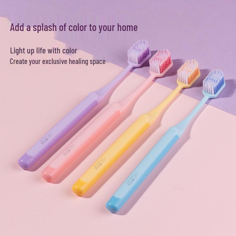 Premium Soft Bristle Adult Toothbrush Set for Couples, Families & Students - Wide Head for Sensitive Teeth Care, Family Pack
