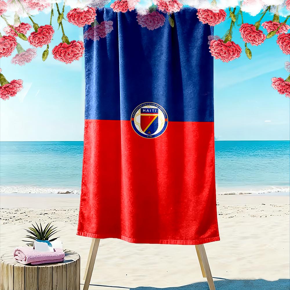 Flag-Inspired Haiti Design Towel Beach towel quick-drying for travel outdoor sports jogging beach and swimming