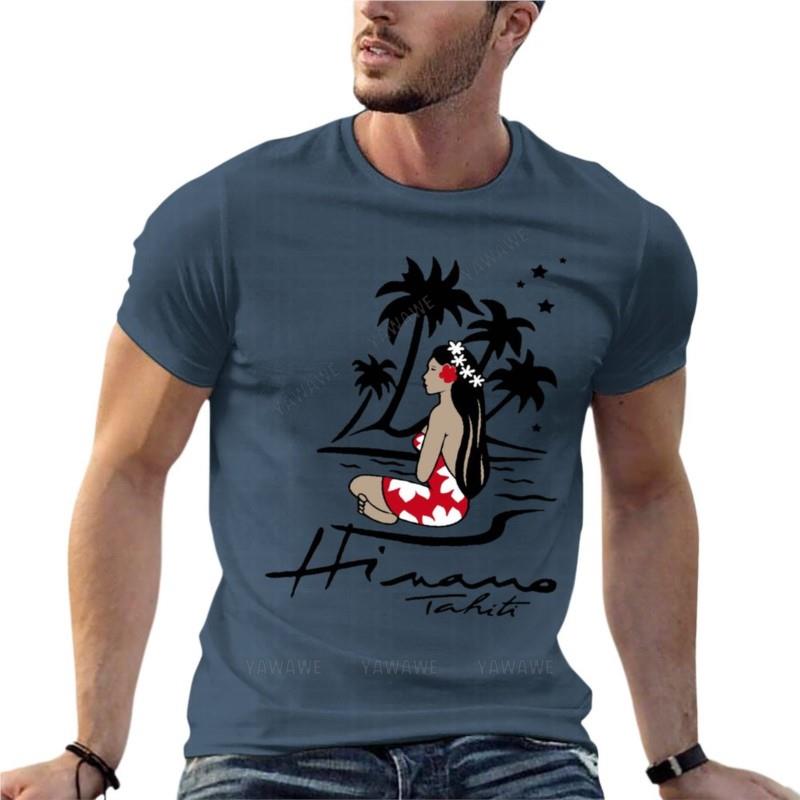 Hinano Tahiti Logo Oversized Tshirt Printed Unisexs Clothes Short Sleeve Streetwear Large Size Tops Tee