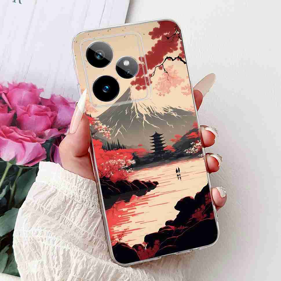 For Realme GT 7 5G 2025 RMX5061 Case Cute Girl New Flowers Soft Silicone TPU Cover For Realme GT7 GT 7T 5G Global Phone Cases