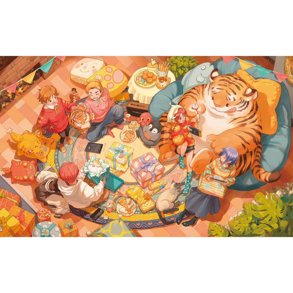 Pintoo Plastic Jigsaw Puzzle Lung Gou Stay Warm For No Broken Clicks Into Place 1000-piece [Tong - Together] (38X59cm) Adults, Difficult, Pieces,