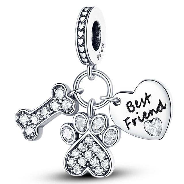 925 Silver Heart Silver Series Pendant Charm Beads Fit Original Bracelet Necklace For Women Diy Making Jewelry Gift