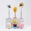 Gold Chrome Kid Model Head for Hat Display in Clothing Stores
