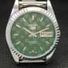 REFURBISHED JAPAN MADE SEIKO 5 AUTOMATIC MENS WATCH GREEN DIAL CUSTOM a440004-2 QV90-a440004