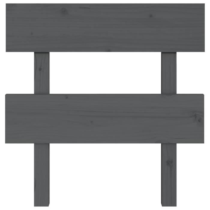 VidaXL Headboard Grey 93.5x3x81 Cm Solid Pine Wood 819052