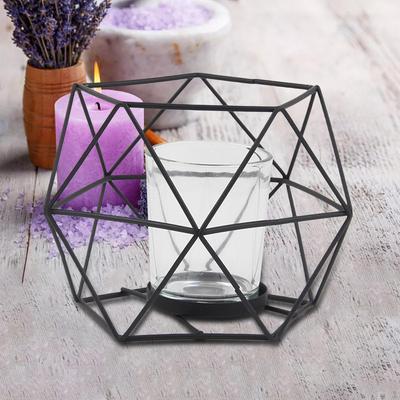 3D Geometric Candle Holder, Iron, Decoration