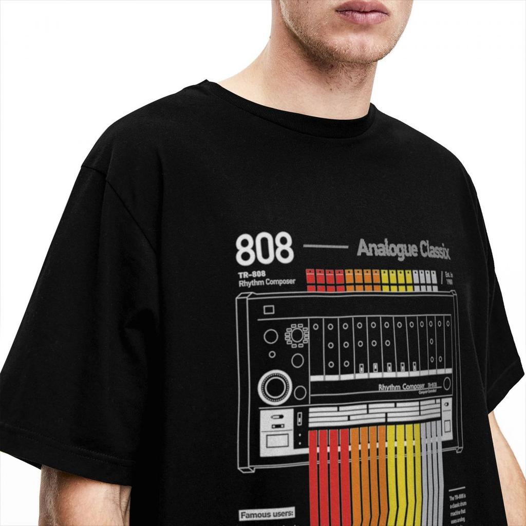 Pánské Dámské Tričko Roland TR-808 TR 808 Hudební Tričko Módní Čistá Bavlna Vintage Klasické Tričko s O-výstřihem Velké Velikosti