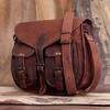 Handmade Leather Crossbody Bag: Vintage Saddle Bag, Travel Handbag