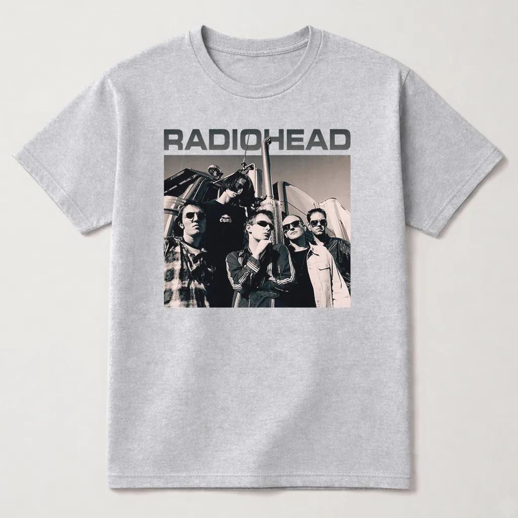 Radiohead band graphic Vintage Unisexs TShirt Unisex ONeck 100 Cotton Short Sleeve Y2k Oversized Fashion Popular Tee For Fans