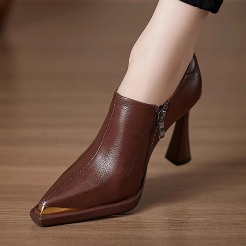 Sexy High Heels Women Shoes Pointed Toe Luxury Retro Ankle Boots  Fashion Pumps Winter Party Boots New Dress Mujer De Botas