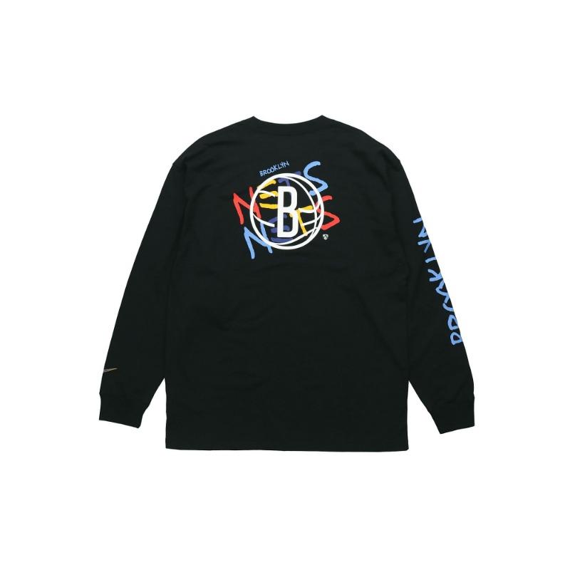 Nike Brooklyn Nets Courtside City Edition Long-Sleeve T-Shirt Black CT9398-010