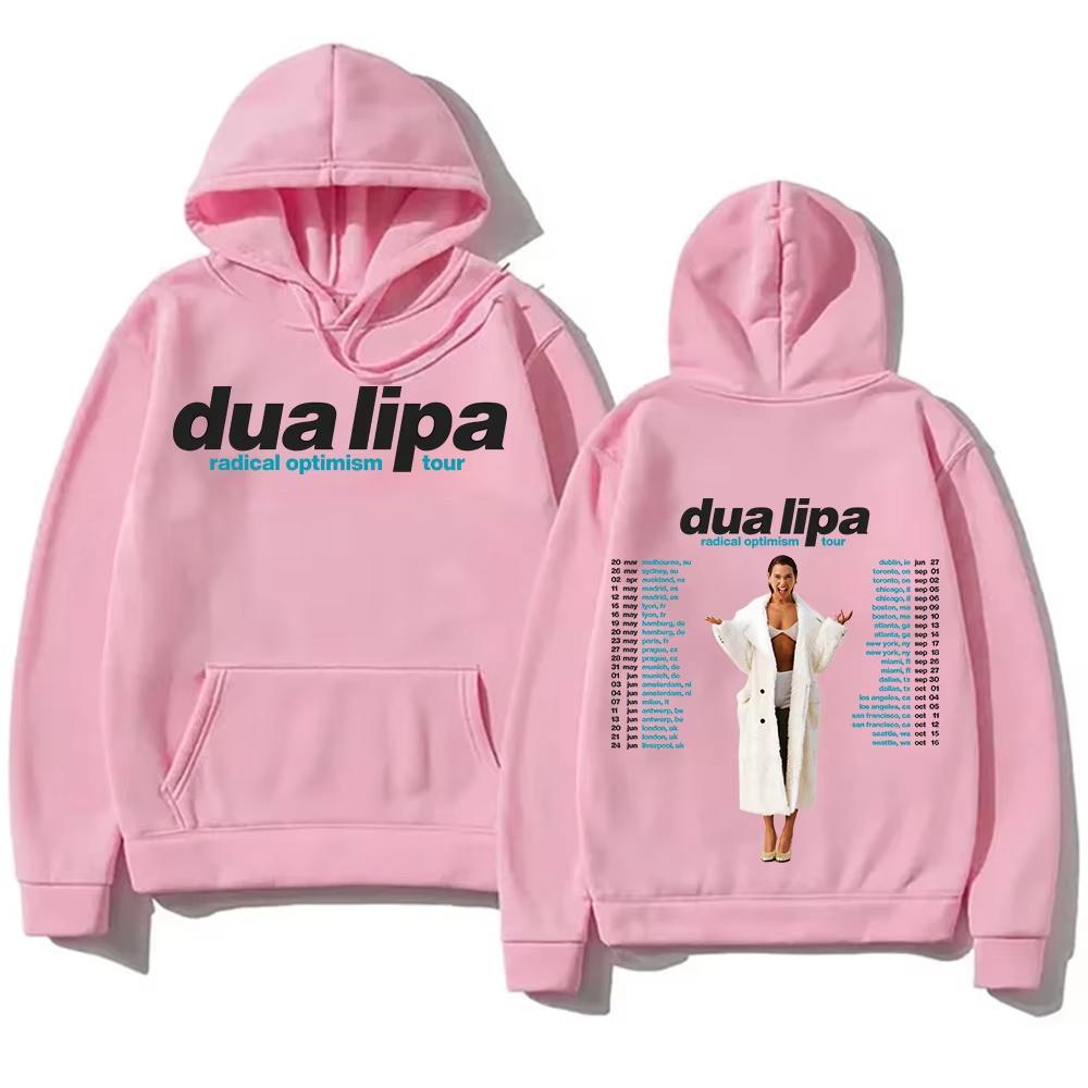 Radical Optimism Tour Hoodies Dua-Lipa Sweatshirts Popular Trends Unisex Pullovers High Street Loose Casual Clothes Tops Coats