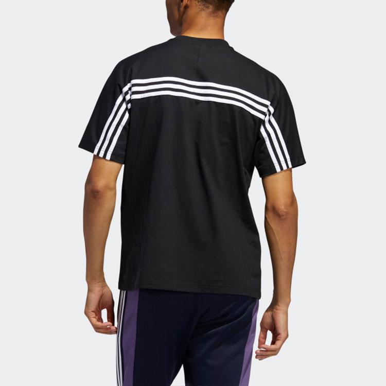 Adidas Originals Trefoil 3-Stripe Tee With Front Logo Embroidery International Edition Men Tops Black FM1535