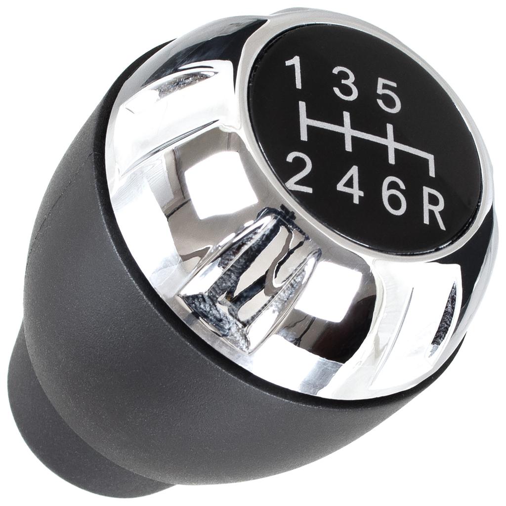 Jeep Wrangler 07-13 Gear Shift Knob Black & Chrome, 6-Speed