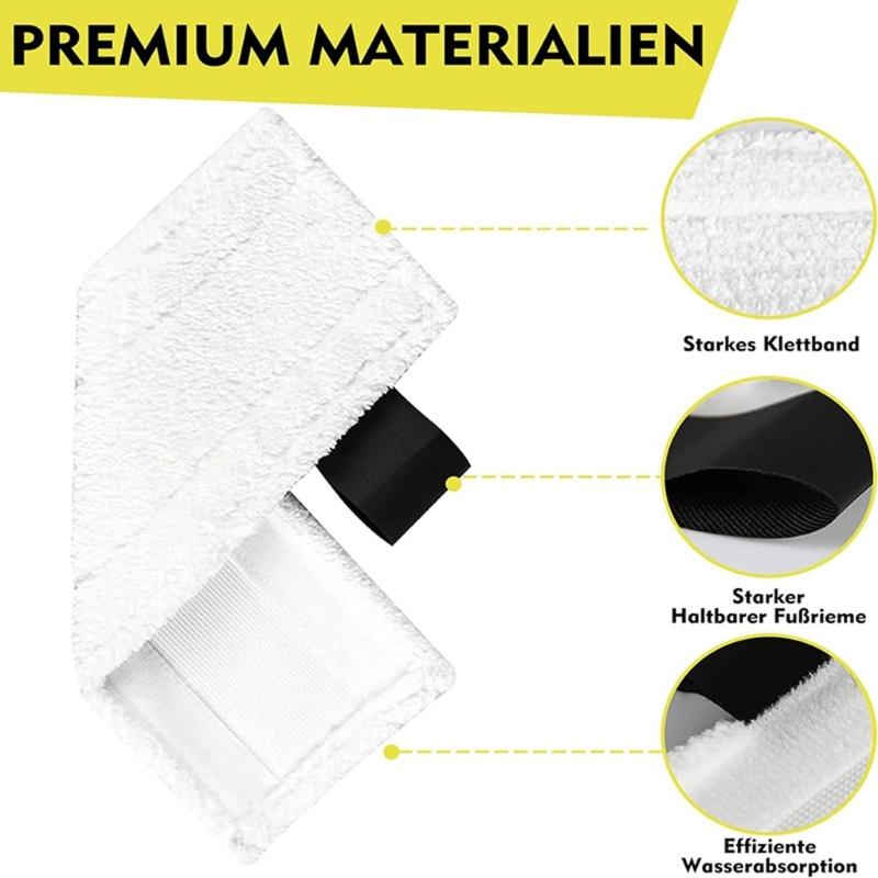 Set of 14 Microfibre Floor Cloth Cover Colour Round Brush Effective Cleaning for SC1 SC5 SC7 Steam Cleaner Floor Nozzle
