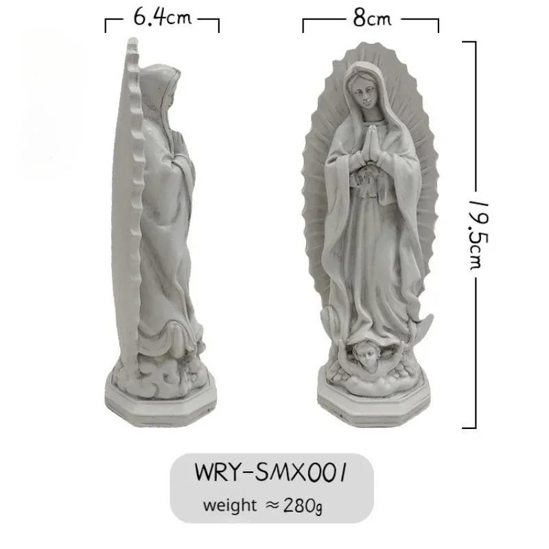 1PC Virgin Mary Resin Home Furnishings Entrance Decoration Church Crafts Shooting Props Decorative Ornaments