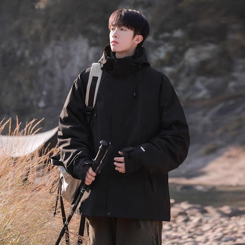 

Куртка 3-в-1 куртка из легкого пуха мужская зимняя 2025 подкладка из пуха белой утки трехслойная рабочая куртка M (size is one size larger)