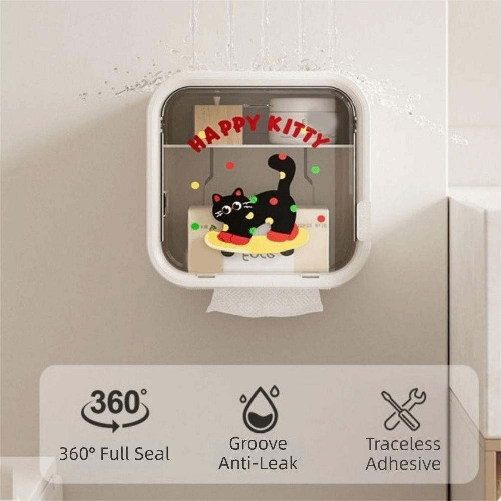 Wandmontierter Toilettenpapierhalter Kunststoff Toilettenpapierhalter Cartoon Taschentuchhalter für Badezimmer