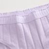 FINETOO 3Pcs/Set Cotton Striped Stretchy Underwear Women's Low Waist Panties Sexy Elastic Wide Belt Solid Color Briefs Comfort Lingerie