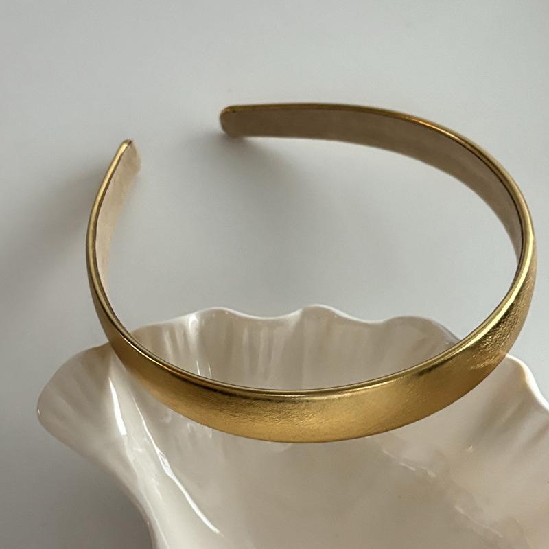 Popular Black Silver Synthetic Leather Sponge Padded Headbands for Women Girls Casual Shopping Party Headpiece Ins Hair Hoop