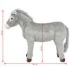 VidaXL Jouet en peluche Âne Gris XXL 91343
