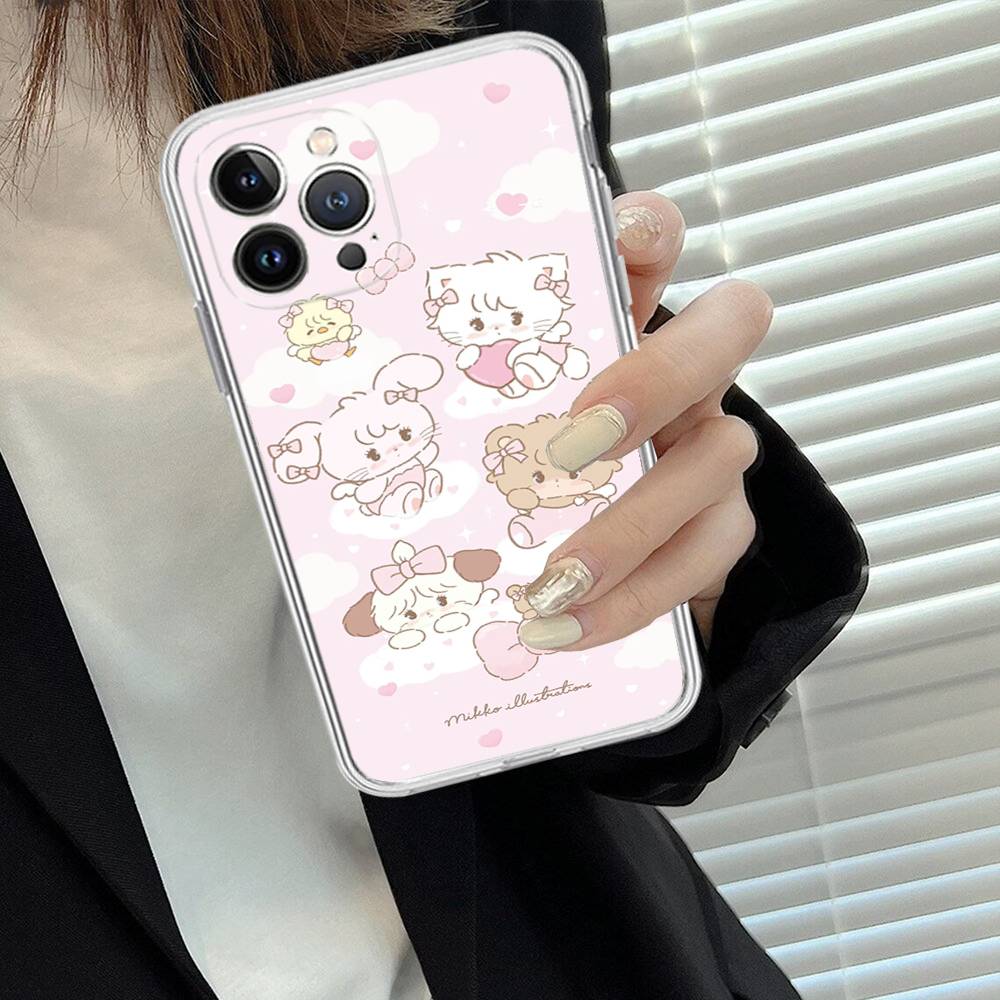 Famous Cute M-Mikko C-Characters For IPhone 17 Air 16 Pro Max 15 14 13 12 11 Plus Phone Case