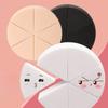 6Pcs/Set Triangle Make Up Sponges Face Foundation Concealer Cream Fan Shaped Detail Powder Puff Cosmetics Applicator Tools Black