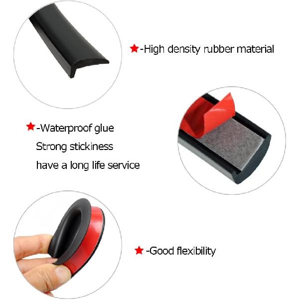 Automotive Door Edge Trim Molding Kit With Tape, L Shaped Lip Guard For Car Fenders, Running Boards, Camper Shells, Spas, Mirrors Edge And More,