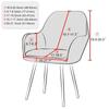 Soft Velvet Dining Armchair Covers Spandex High Back Chair Slipcover Elastic Seat Protector for Home Office Computer Hotel 1PC
