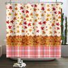 Hello Fall Shower Curtain Autumn Maple Leaves Pumpkin Bathroom Decor Polyester Fabric Cloth Shower Curtain With Hooks Room Decor