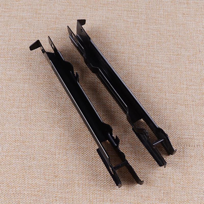 2PCS 2038801114 2038801214 Black Metal Car Bumper Face Bar Bracket 20.3x2.2x1.2 cm Fit for Mercedes Benz W203 C-Class
