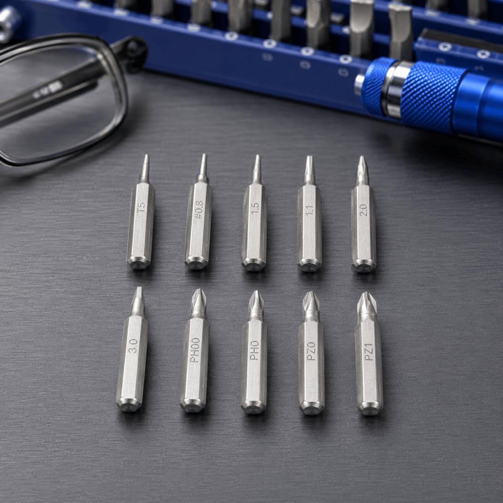 10pcs Slotted Bits Screwdriver Bits Set 4mm Shank Precision Screwdriver Bits  For Repair