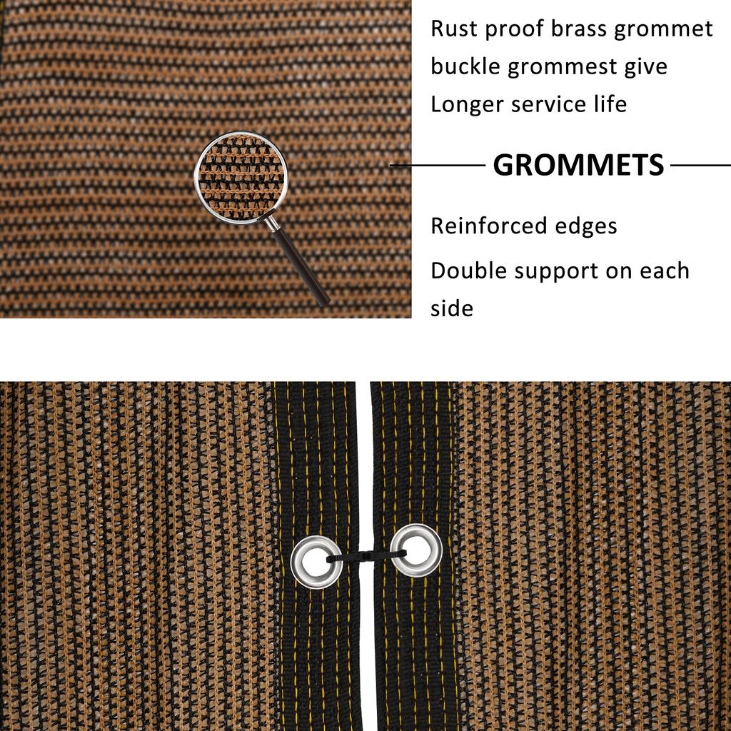 Privacy Fence Screen 120GSM Mesh Shade Net Cover with 50 Zip Ties and 10m Rope 3.28×19.68ft Effective Shading Fence Panels